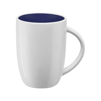 Keramikbecher Elite, 250 ml, weiß-dunkelblau